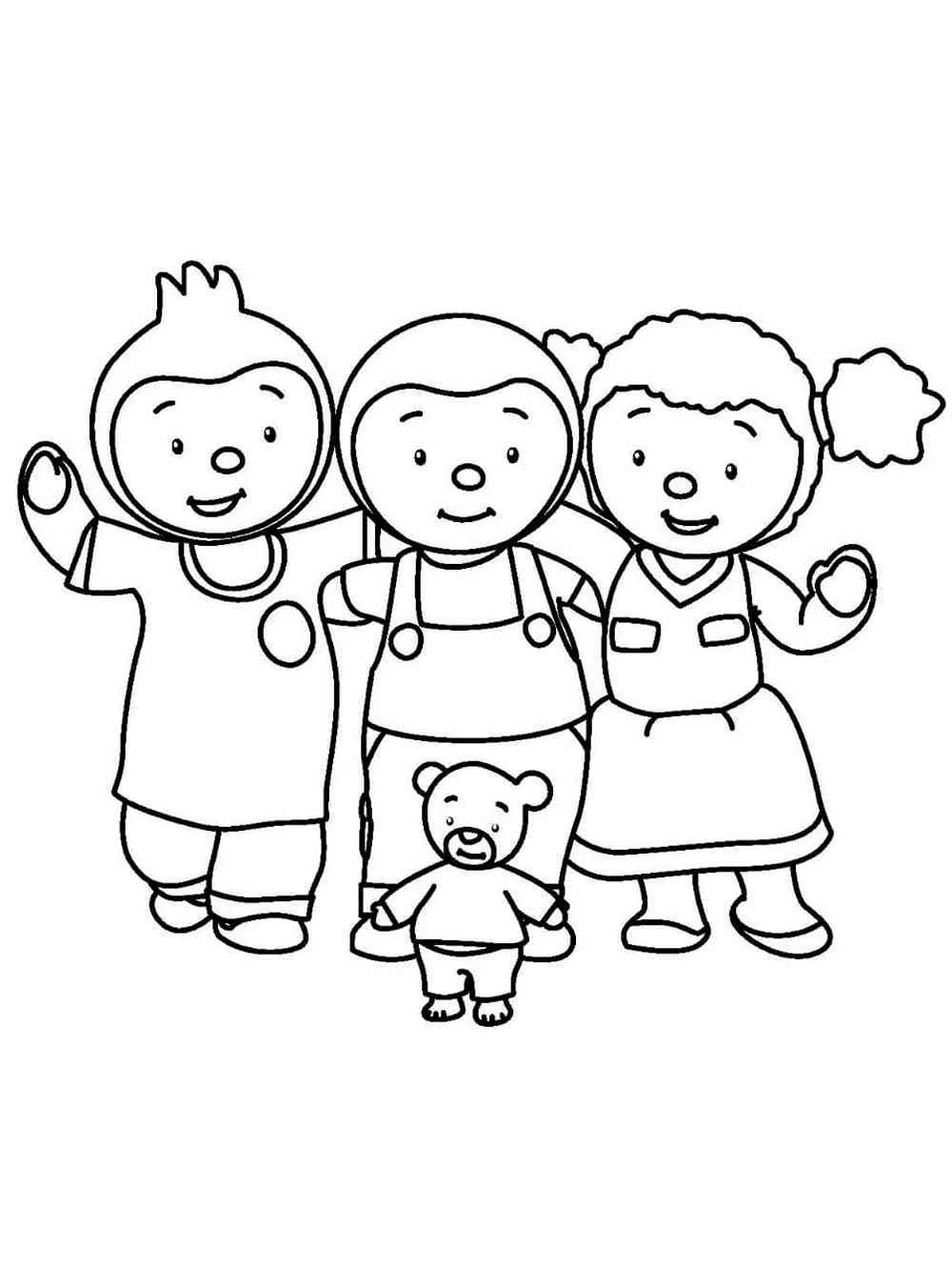 coloriage T’choupi pour enfants à imprimer 1