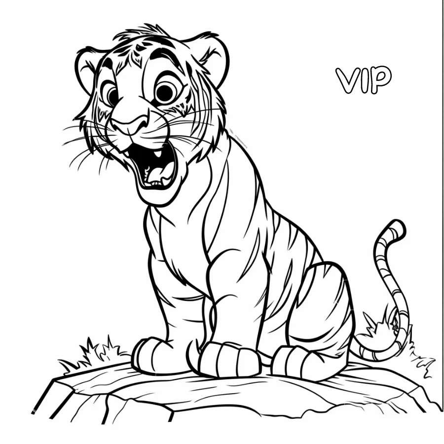 coloriage Tigre gratuit en ligne