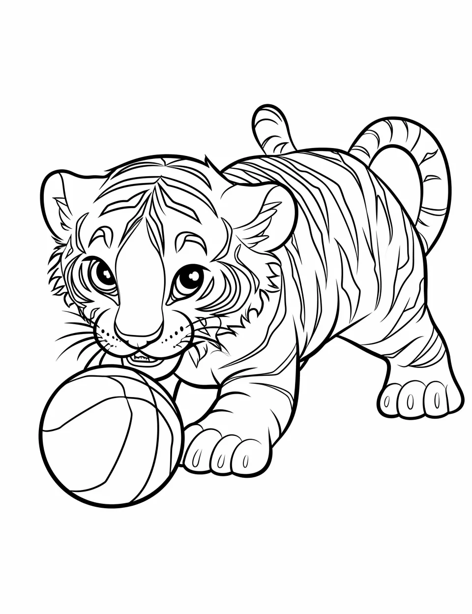 télécharger coloriage Tigre gratuit