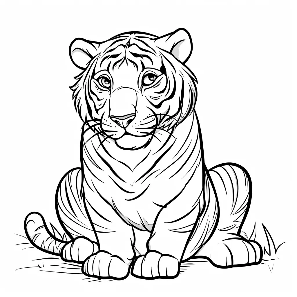 coloriage Tigre a telecharger