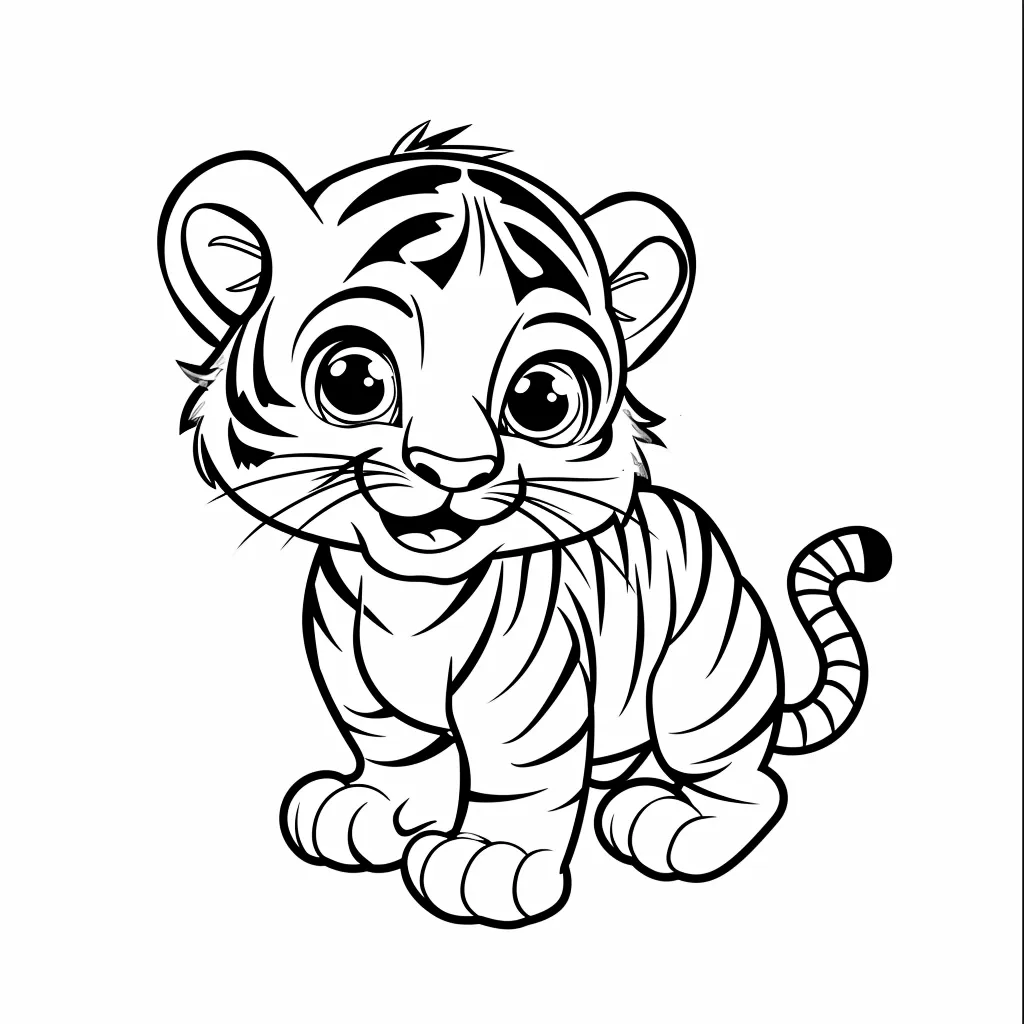 coloriage Tigre a dessiner et imprimer