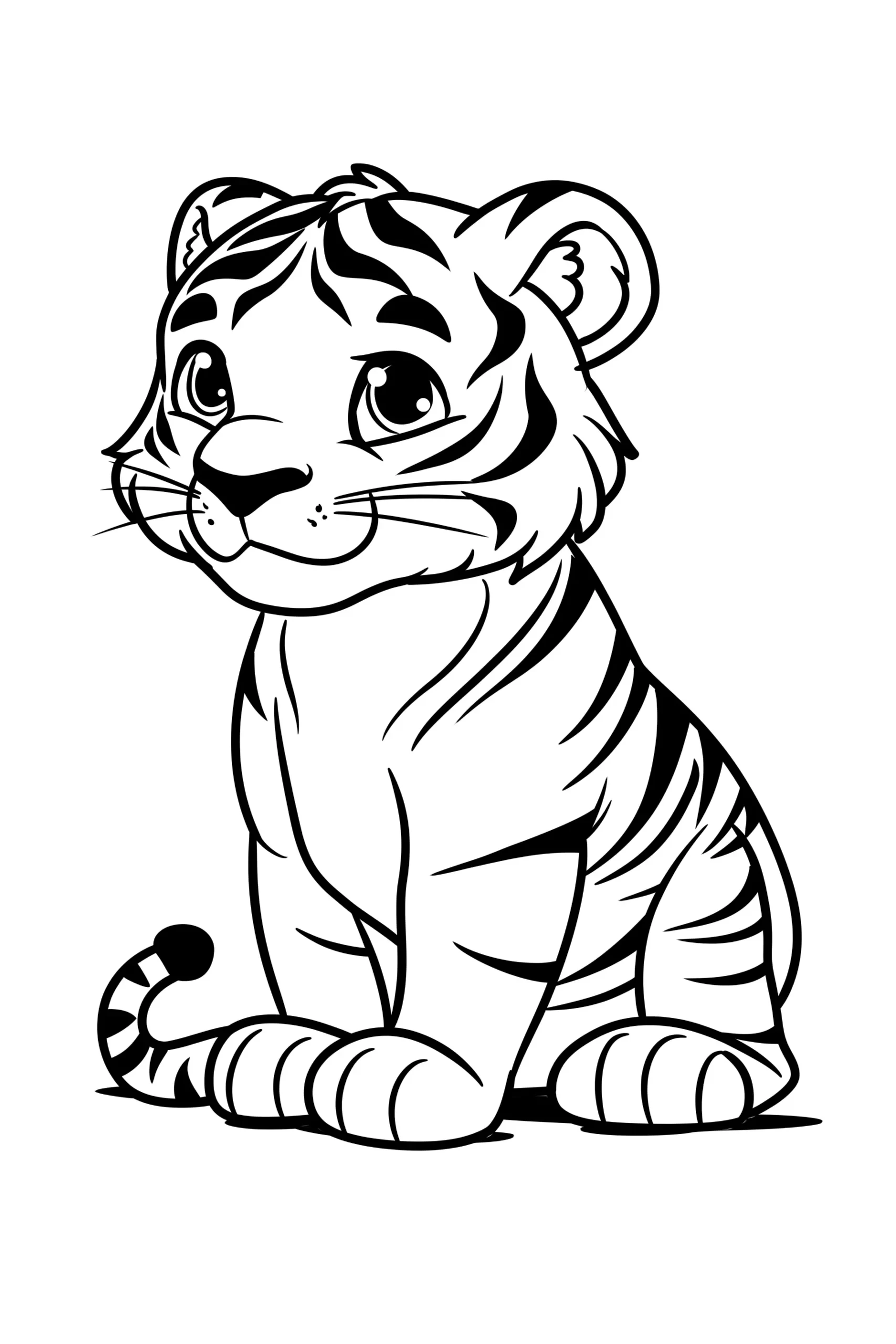 coloriage Tigre pour enfant gratuit