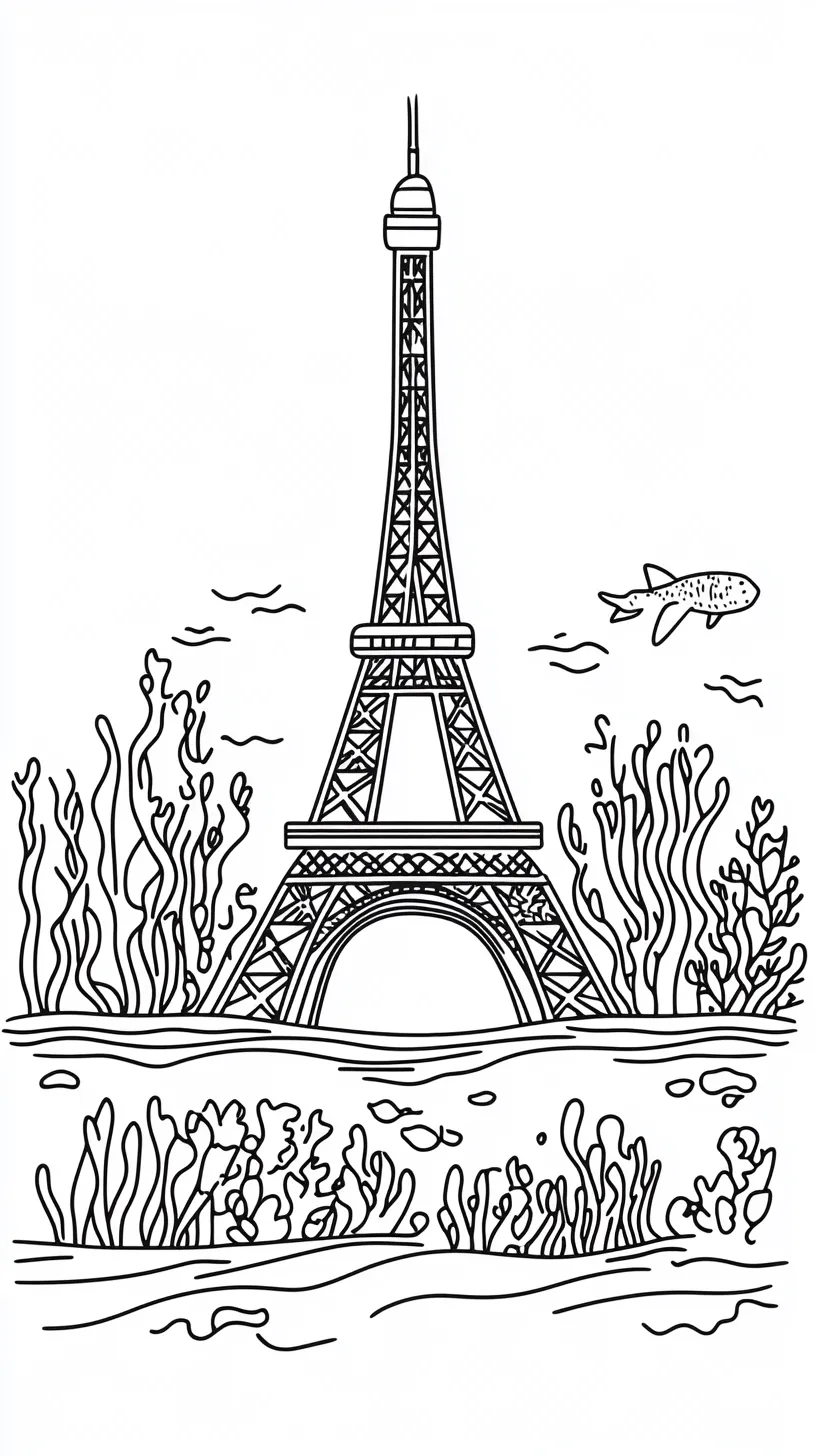 coloriage Tour Eiffel à imprimer a4