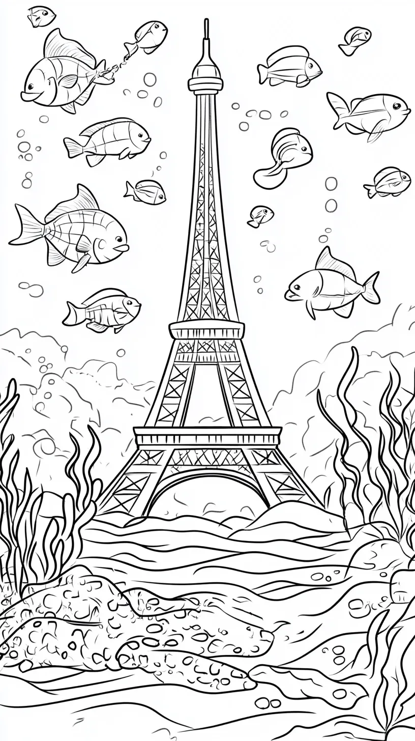 coloriage Tour Eiffel gratuit en ligne