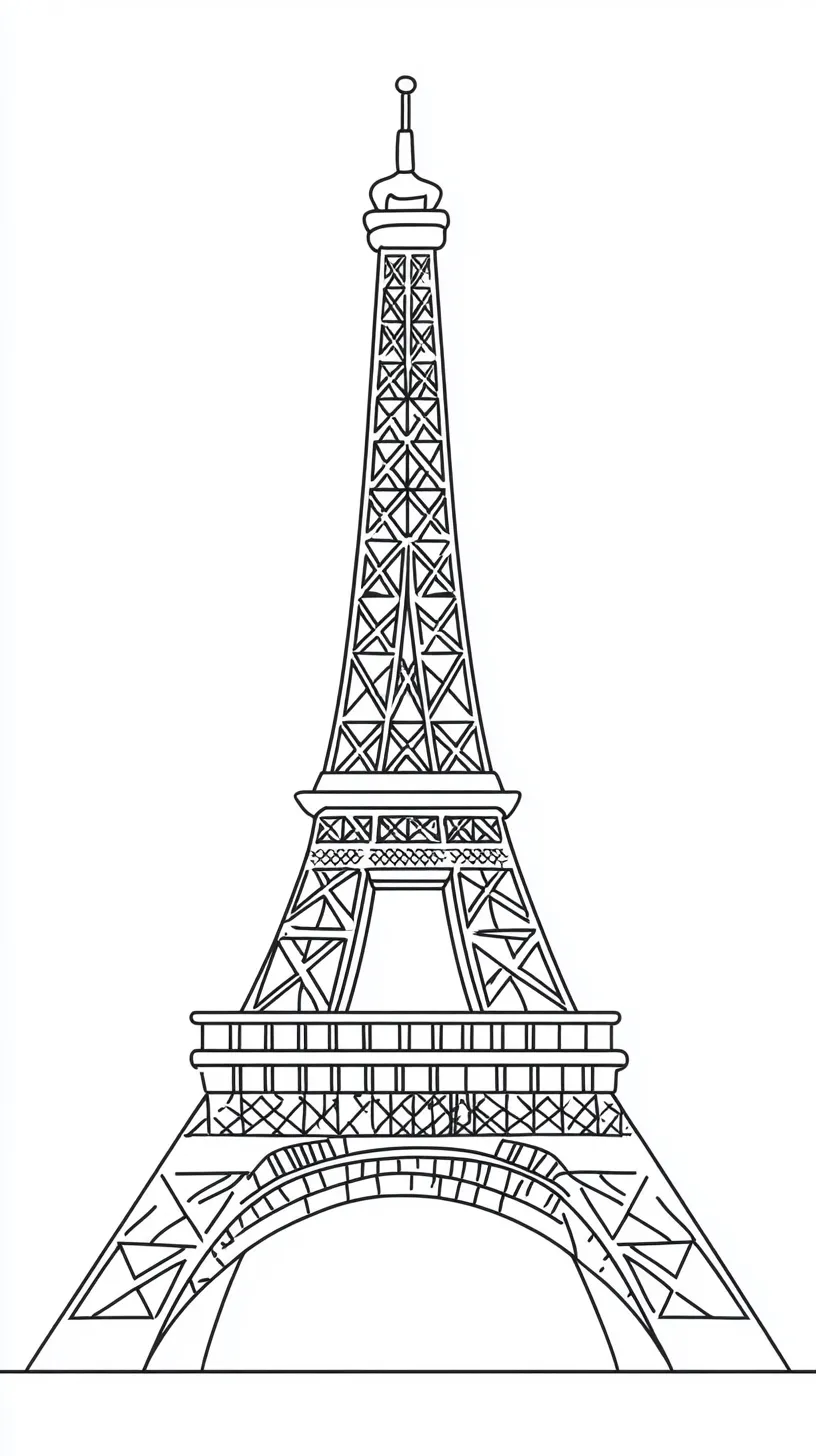 coloriage Tour Eiffel à imprimer pdf