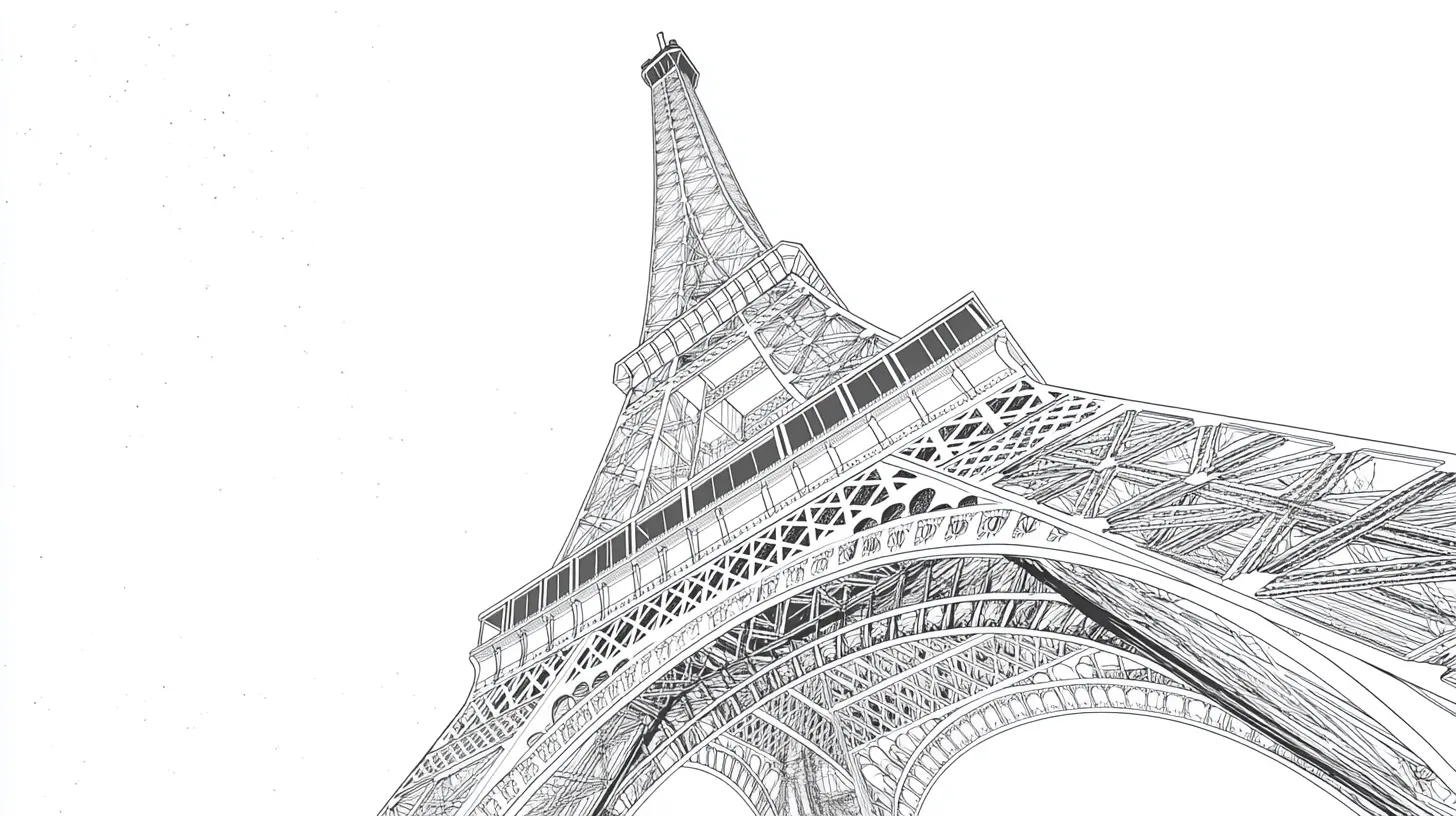 coloriage Tour Eiffel pour enfant gratuit