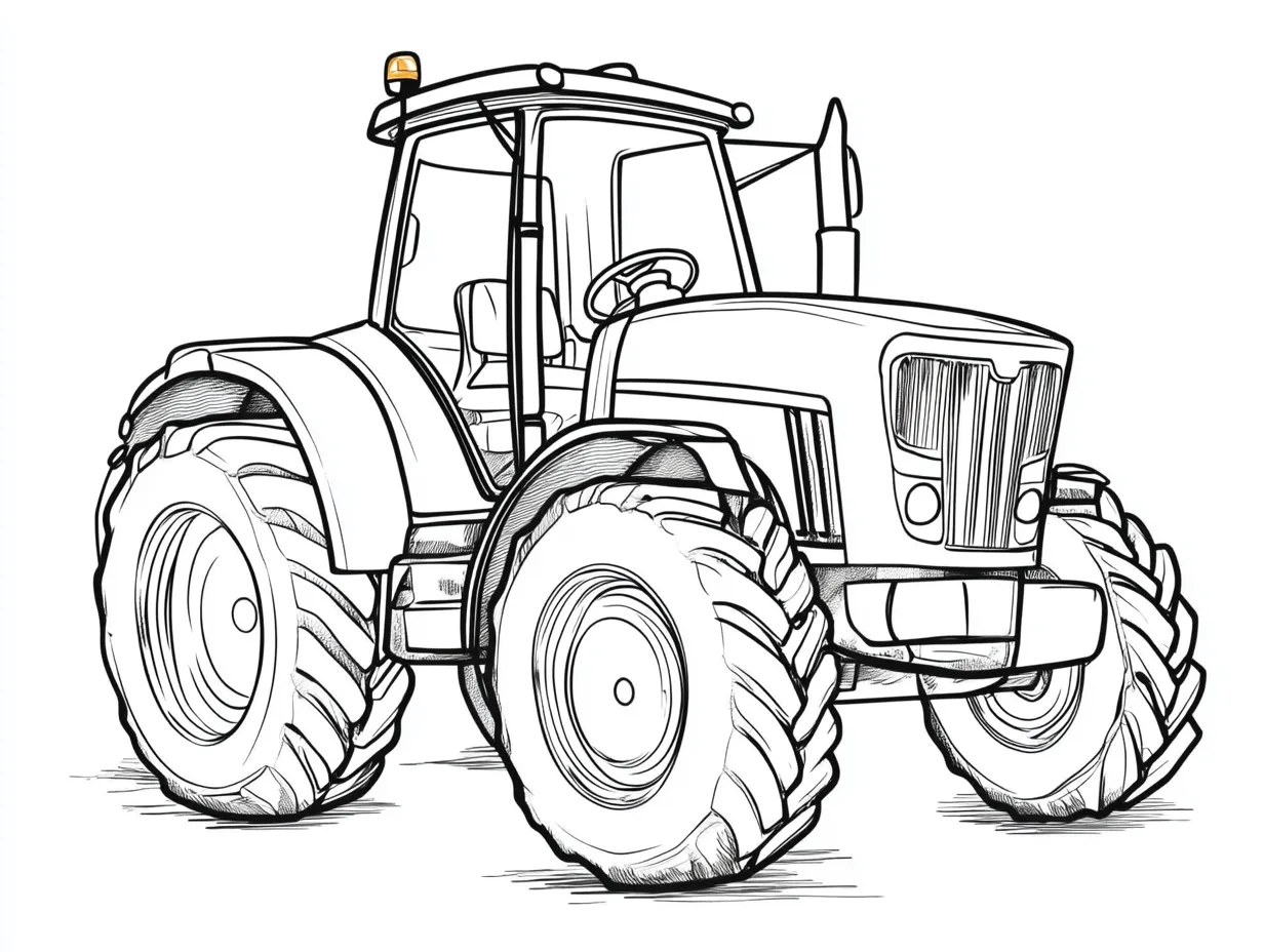 coloriage Tracteur pour enfants à télécharger