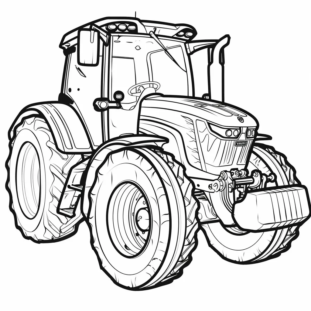 coloriage Tracteur et dessin a imprimer