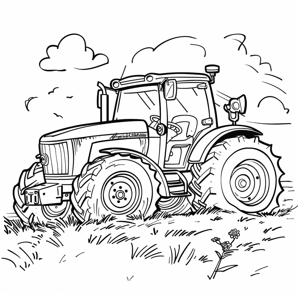 coloriage Tracteur pour enfant