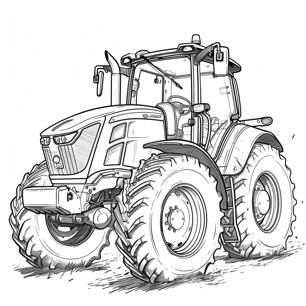 coloriage Tracteur a imprimer gratuitement