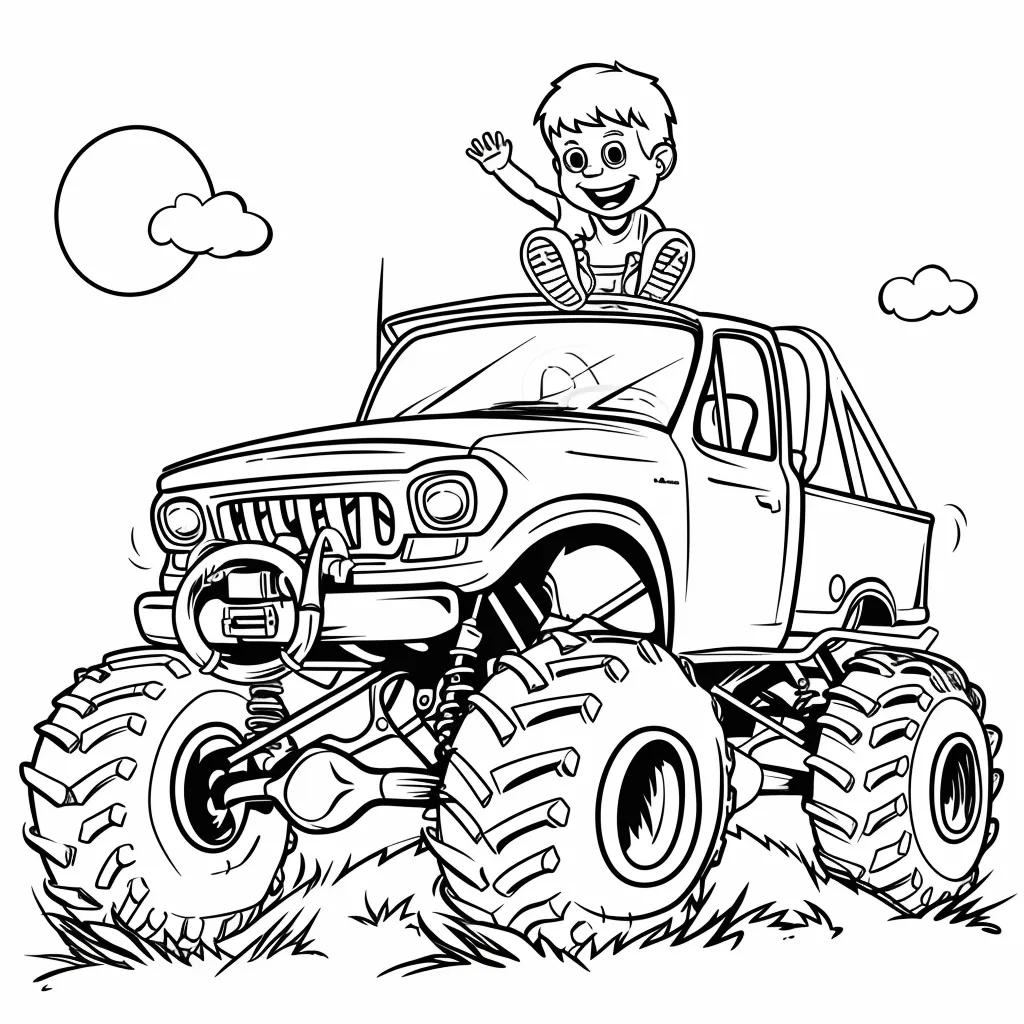 coloriage Tracteur pour enfant de 2 ans