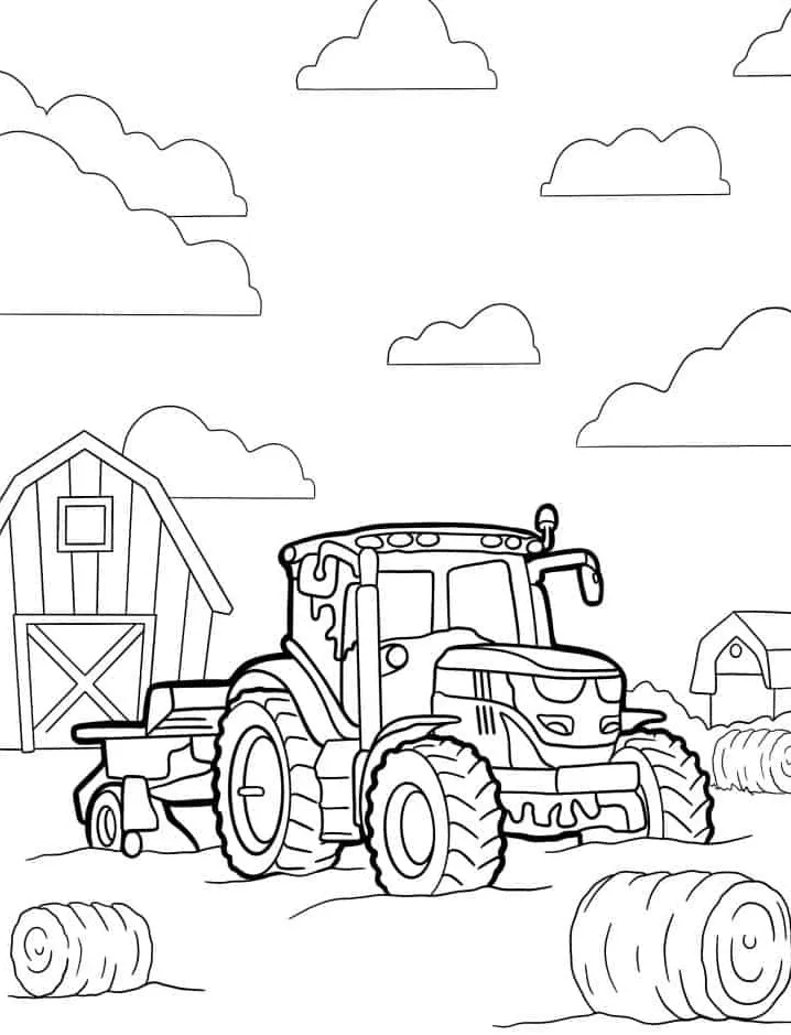 coloriage Tracteur et dessins