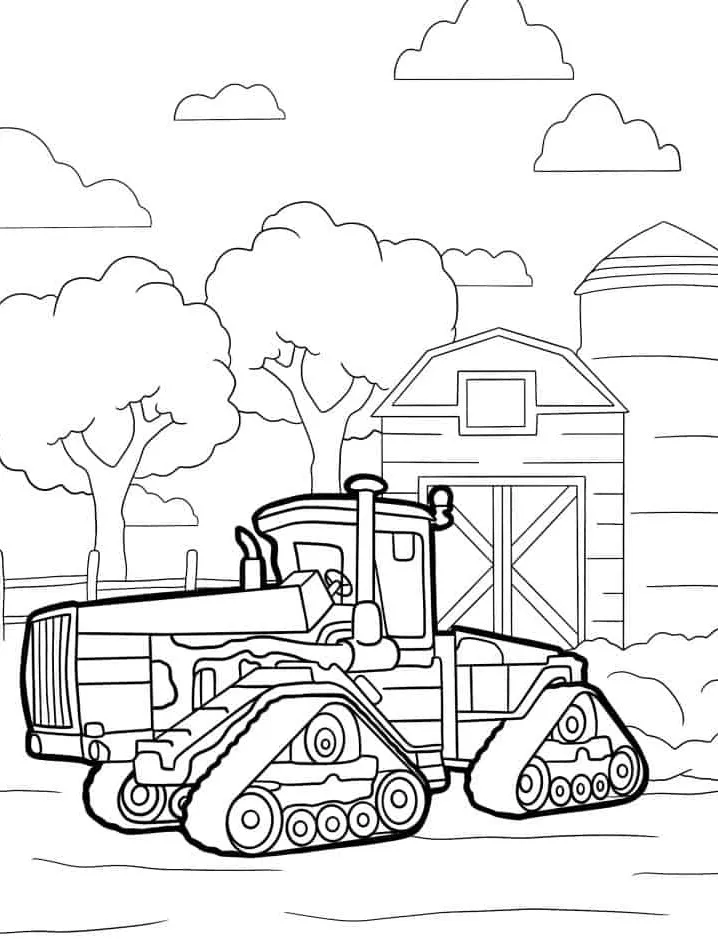 coloriage Tracteur pour enfant de 3 ans