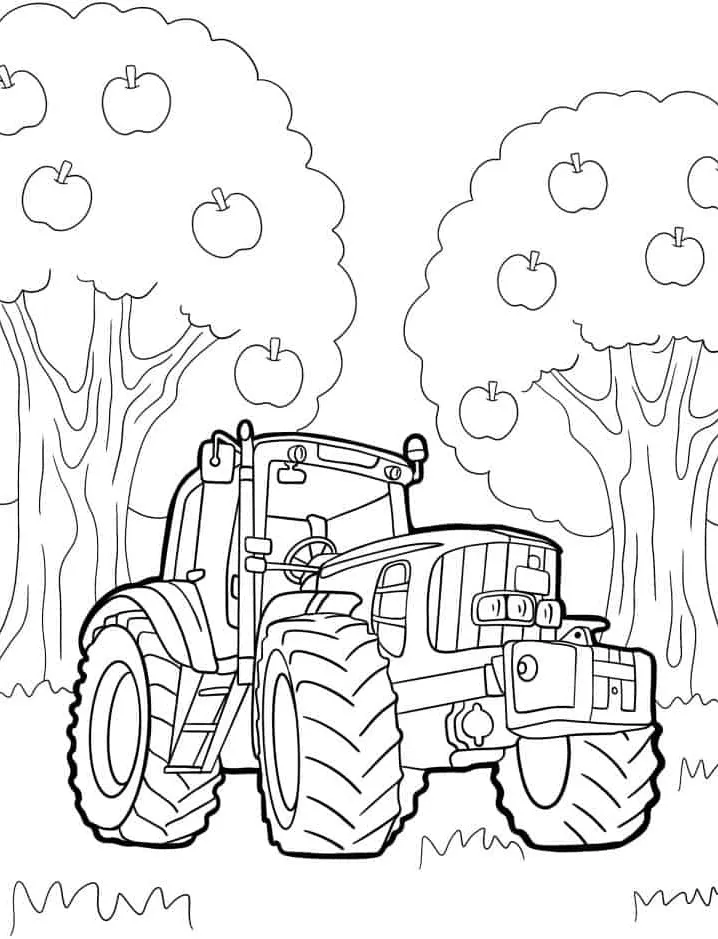 coloriage Tracteur a colorier en ligne