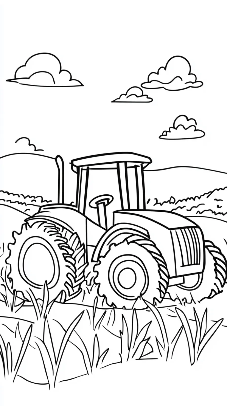 coloriage Tracteur a colorier en ligne gratuitement