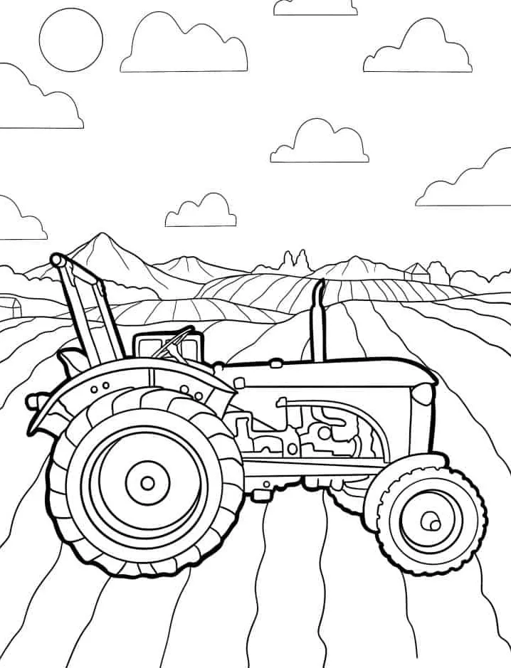 télécharger coloriage Tracteur gratuit