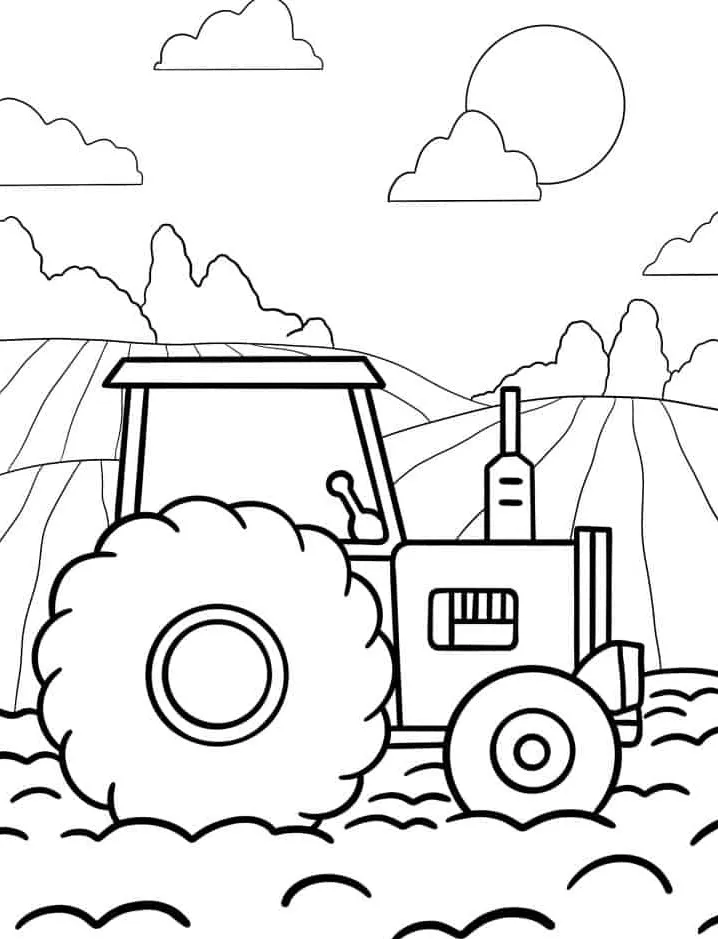 coloriage Tracteur a colorier en ligne gratuitement 2