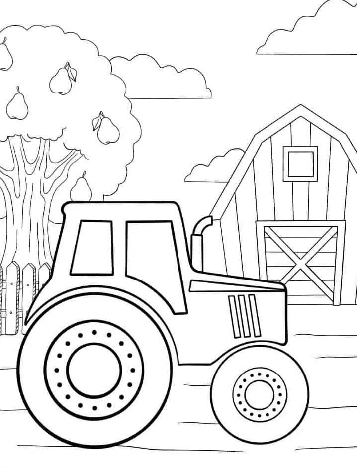 coloriage Tracteur en ligne 1