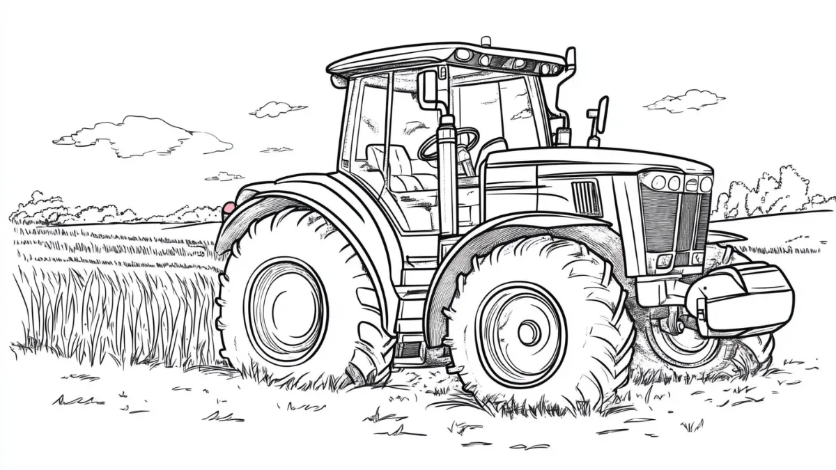 coloriage Tracteur gratuit pour enfants