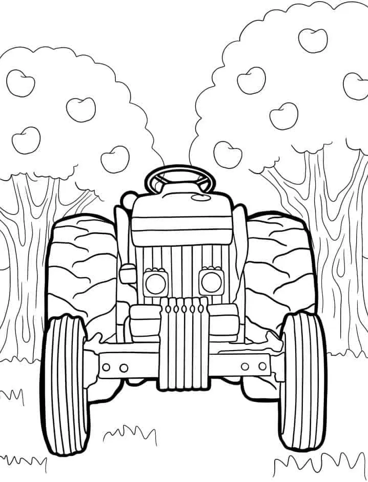 coloriage Tracteur à imprimer pour enfants