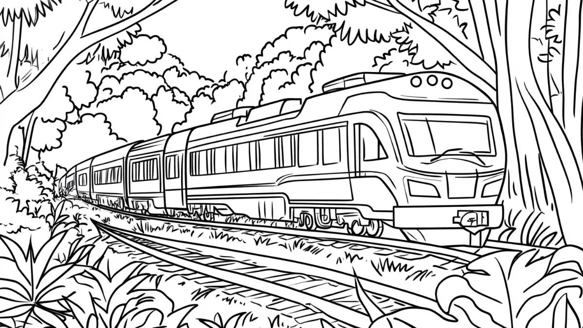 coloriage Train pour enfants à imprimer