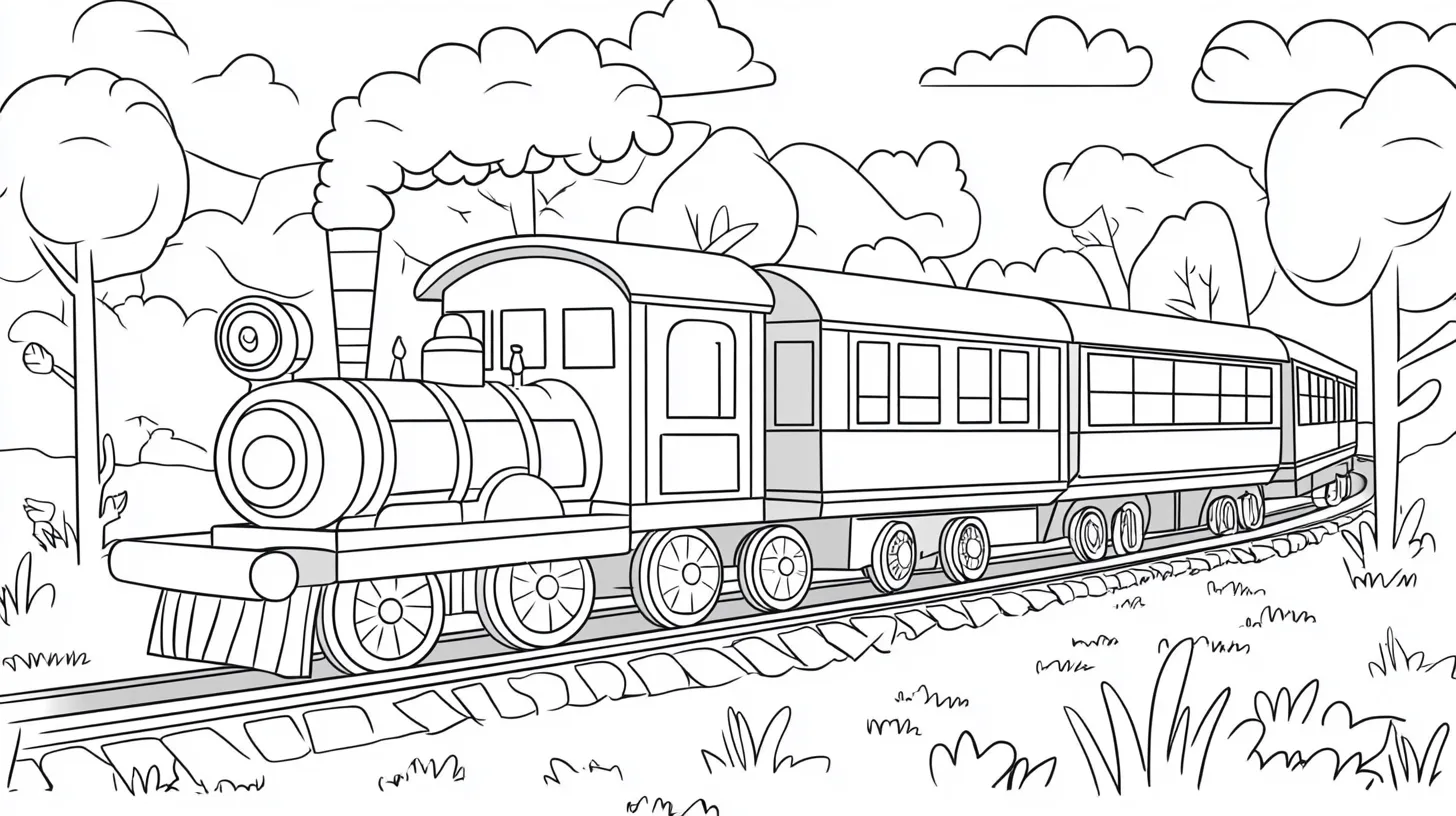 coloriage Train pour enfants