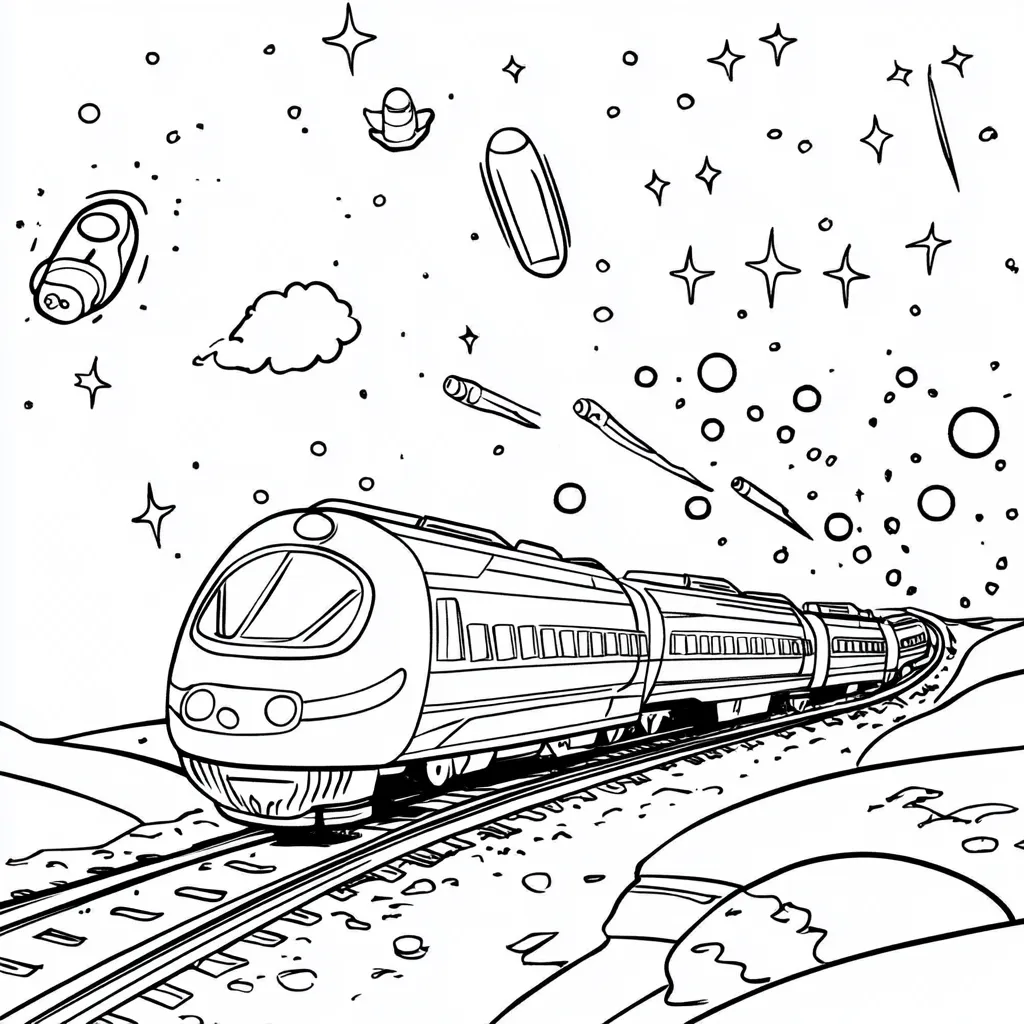 coloriage Train de pour enfants