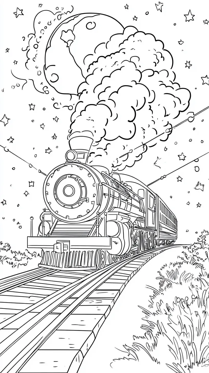 coloriage Train en ligne pour enfant