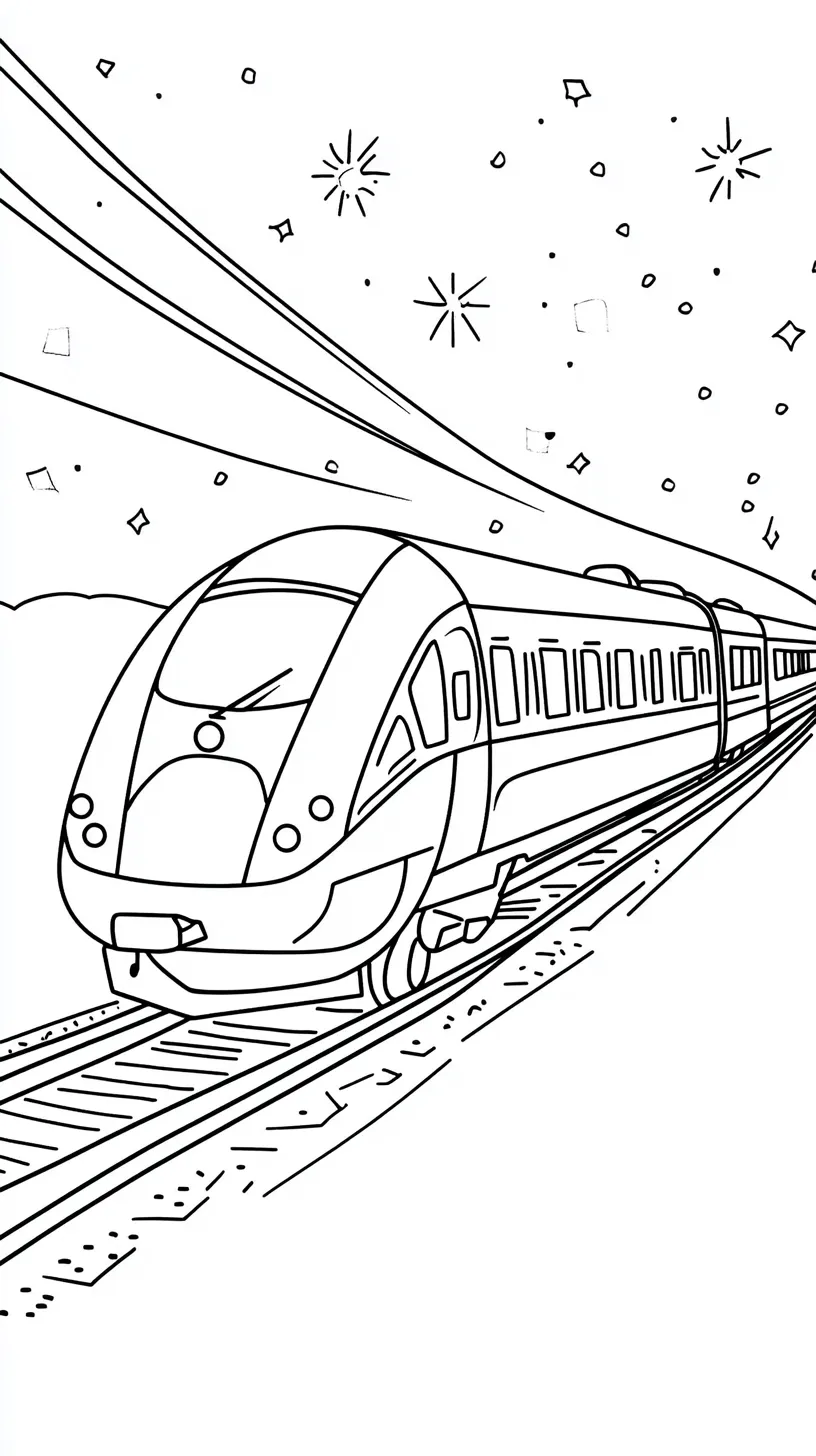 image pour coloriage Train enfant 1