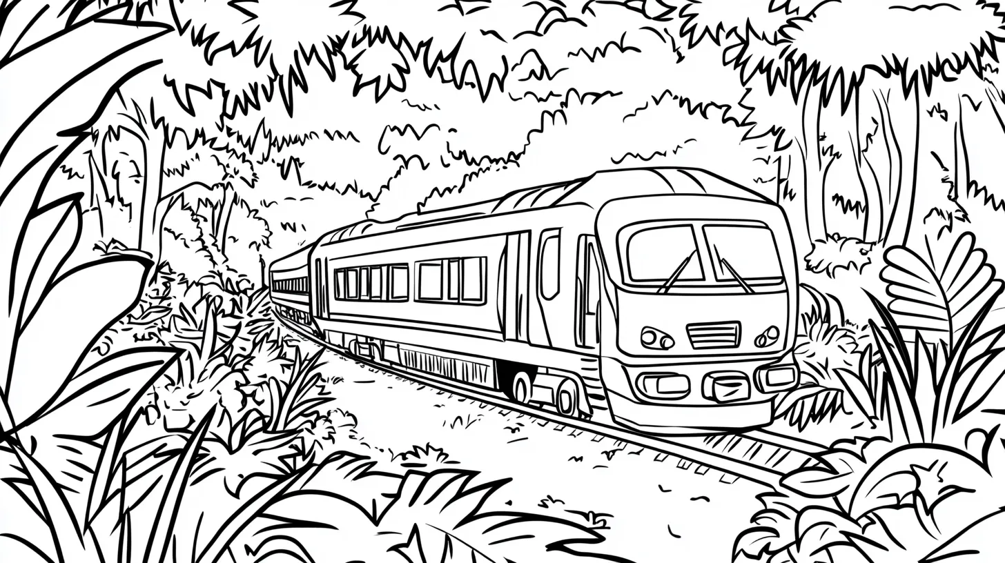 coloriage Train pour enfant de 5 ans