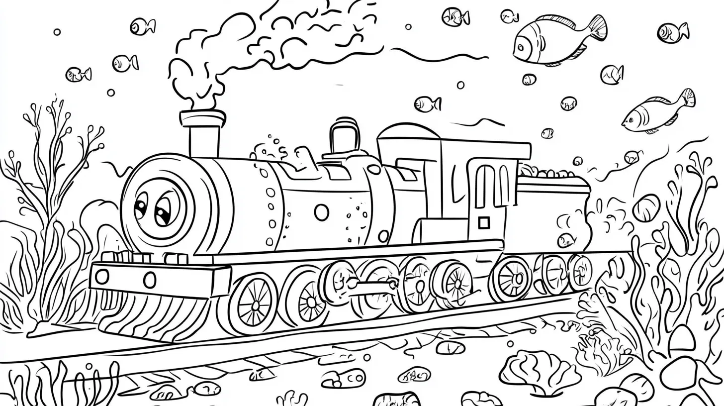 imprimer coloriage Train pour enfant 1