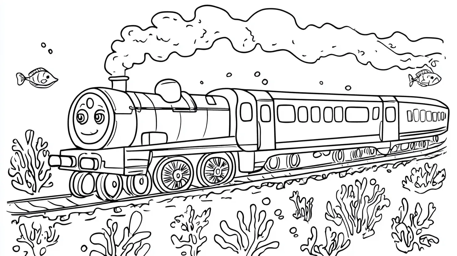 coloriage Train et dessins