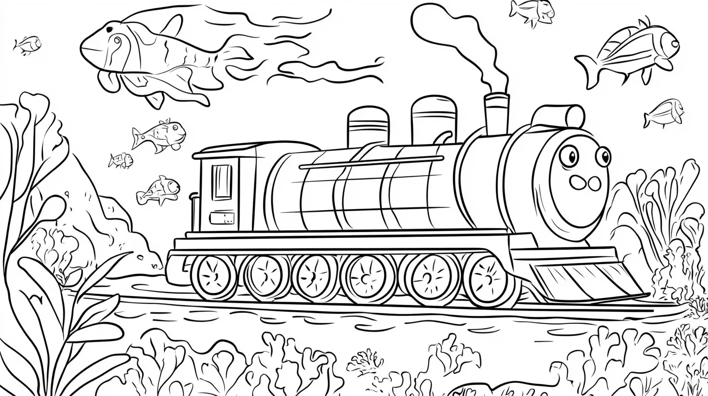 coloriage Train gratuit pour enfants