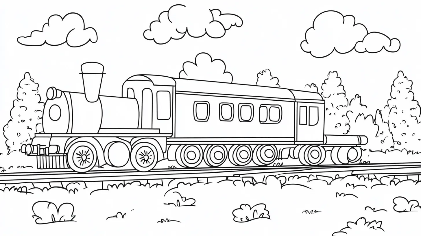 coloriage Train et dessins 1