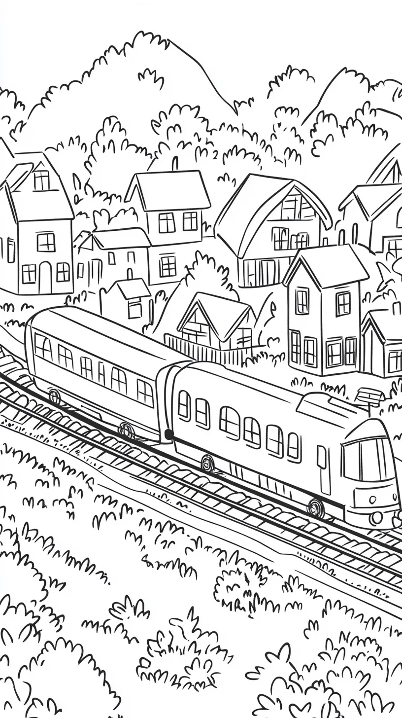 imprimer coloriage Train pour enfant