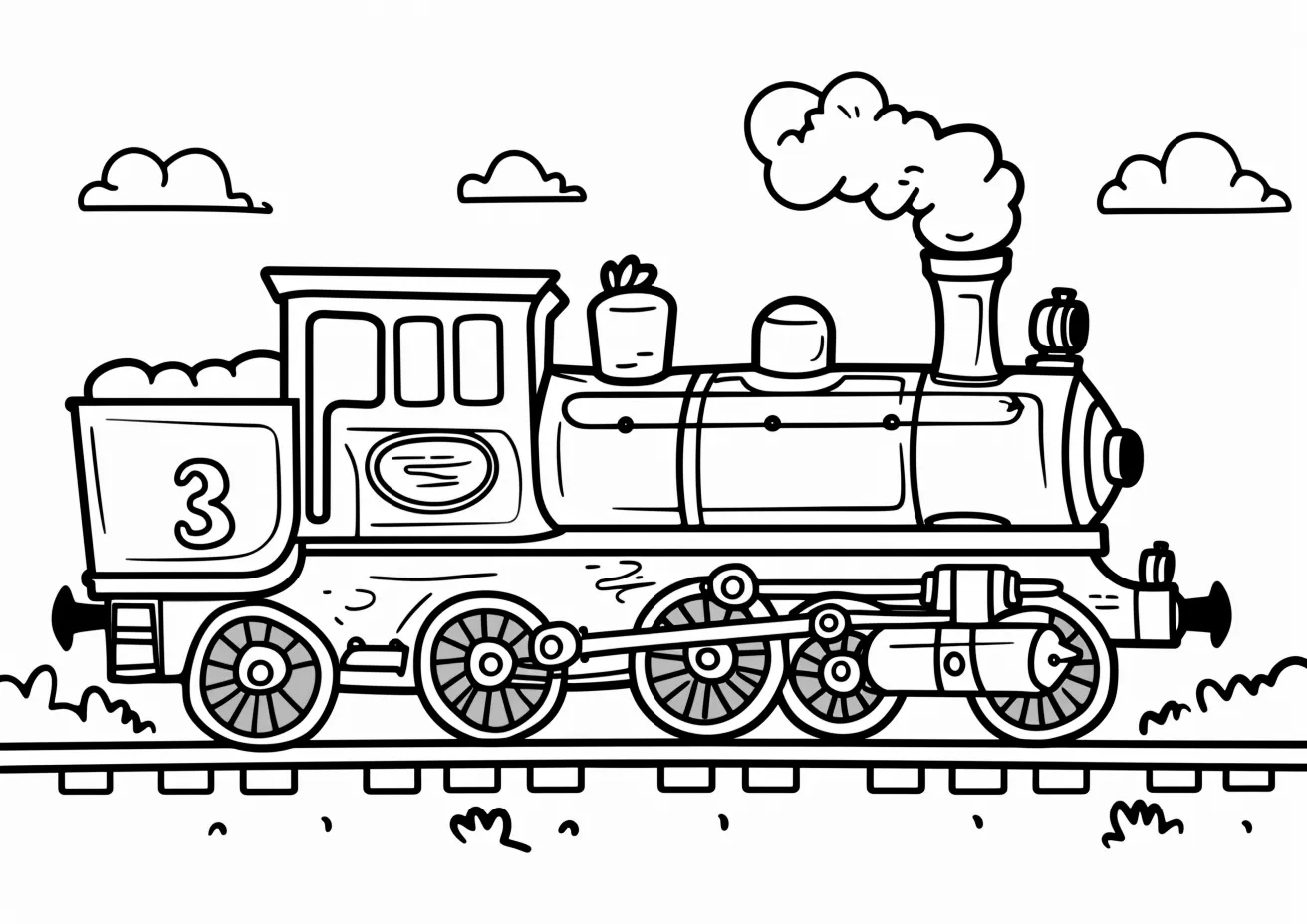 coloriage Train et apprentissage 1