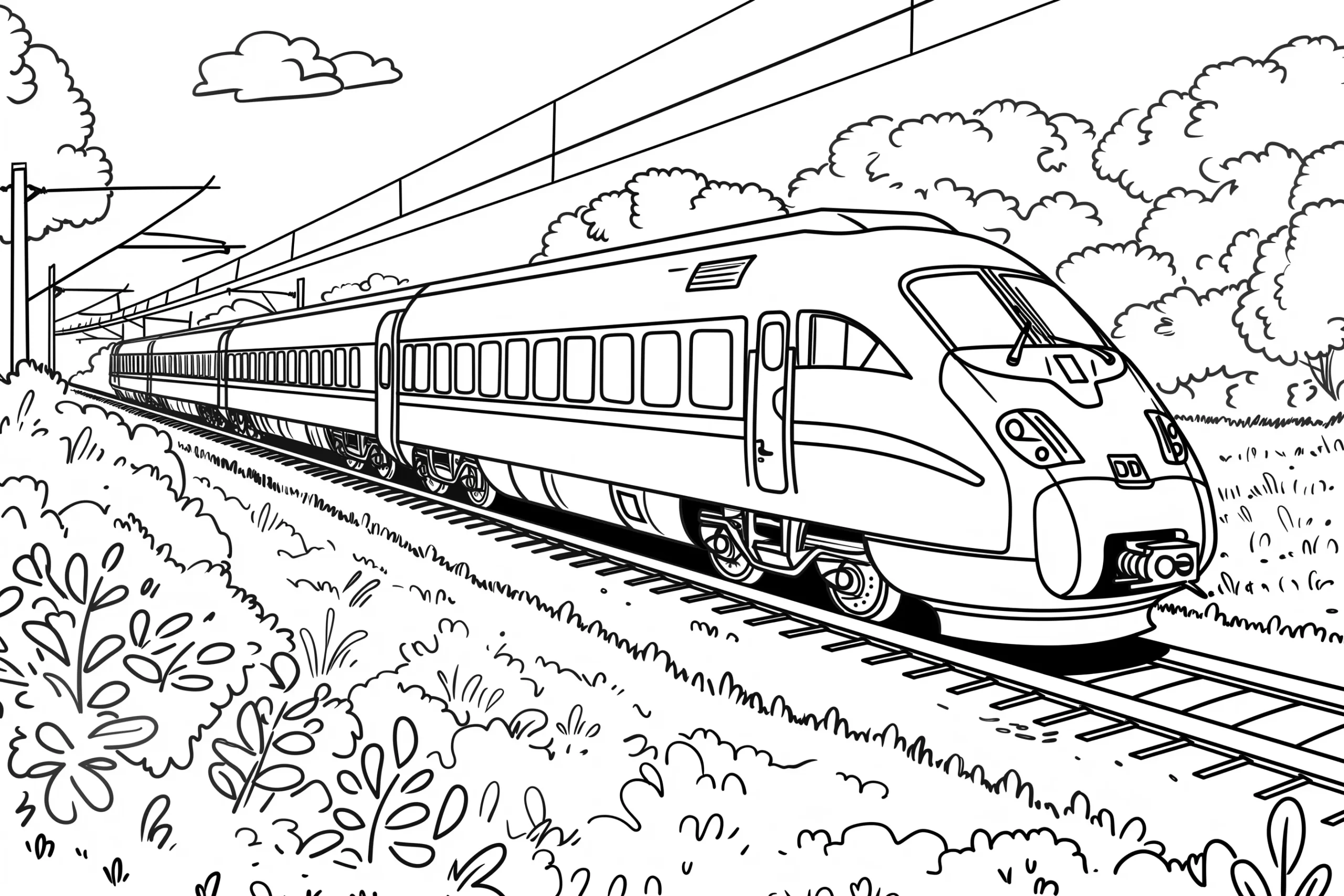 coloriage Train en ligne pour enfant 1