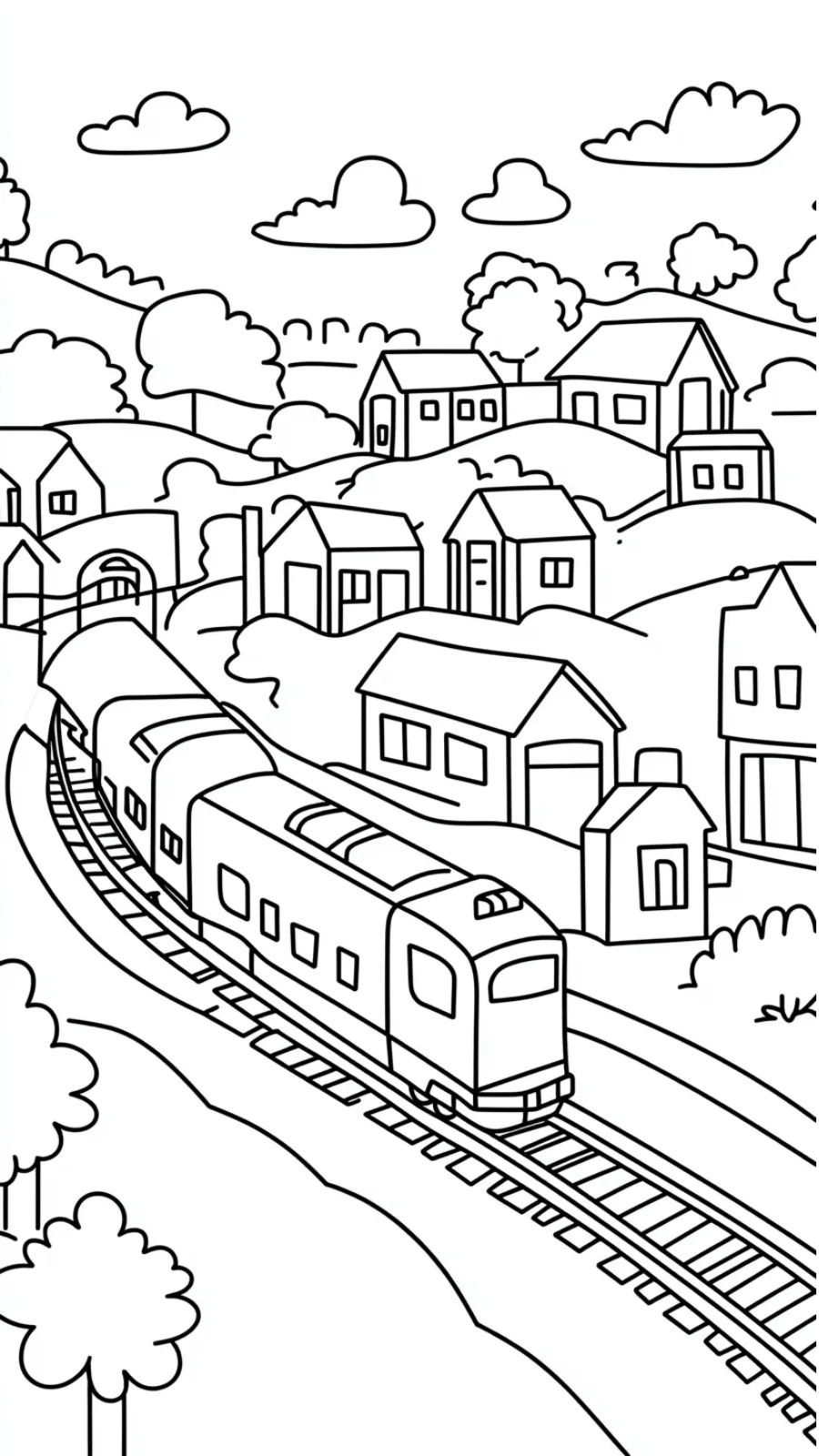 coloriage Train et dessin a imprimer 1