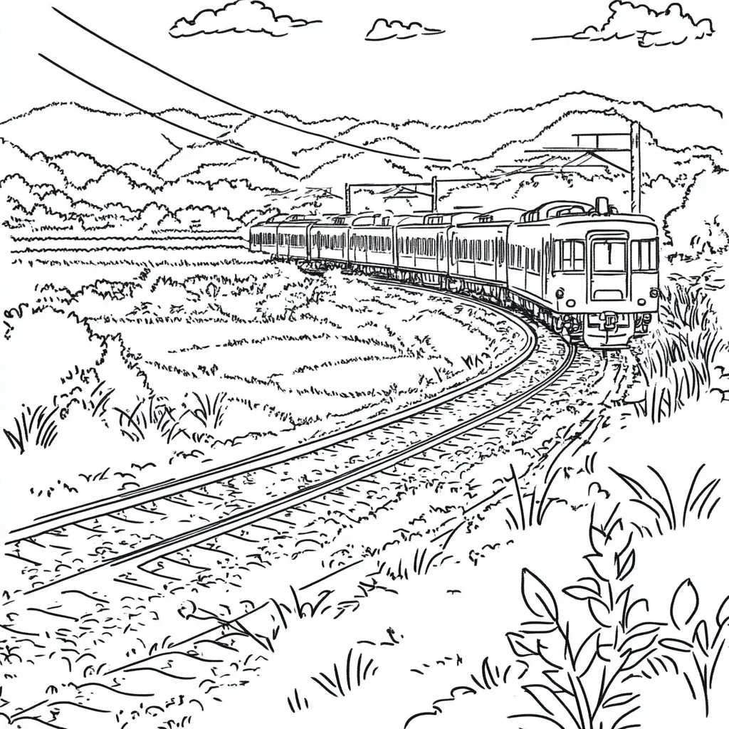 coloriage Train pour enfants a imprimer gratuit