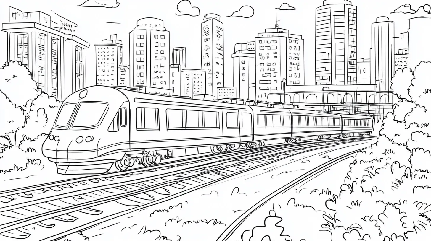 coloriage Train pour enfant