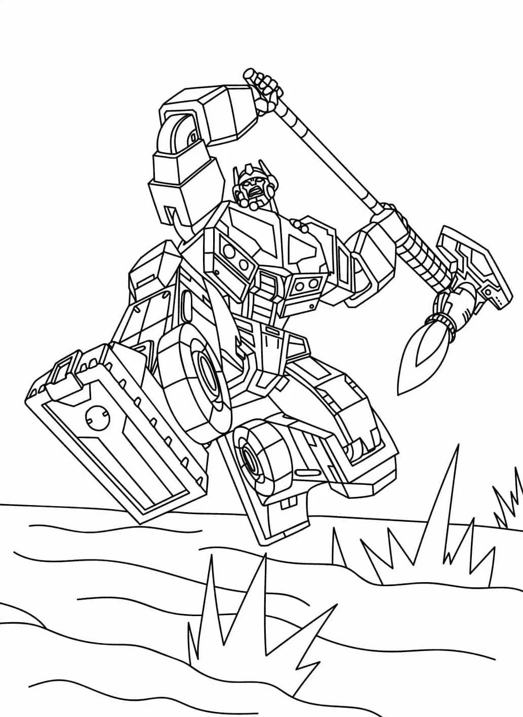 coloriage Transformers One de pour enfants