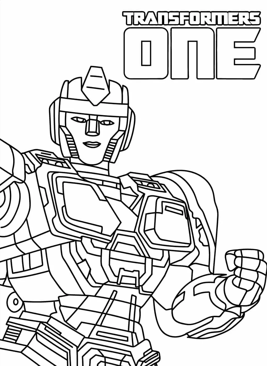 coloriage Transformers One pour enfant à imprimer