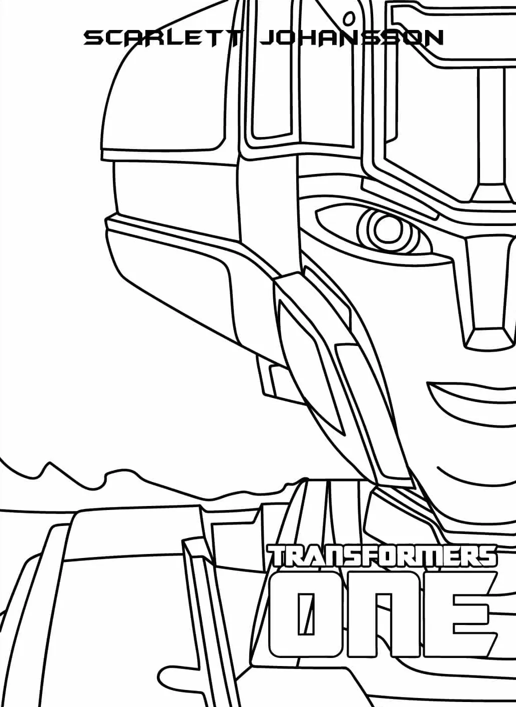 coloriage Transformers One pour enfant de 3 ans