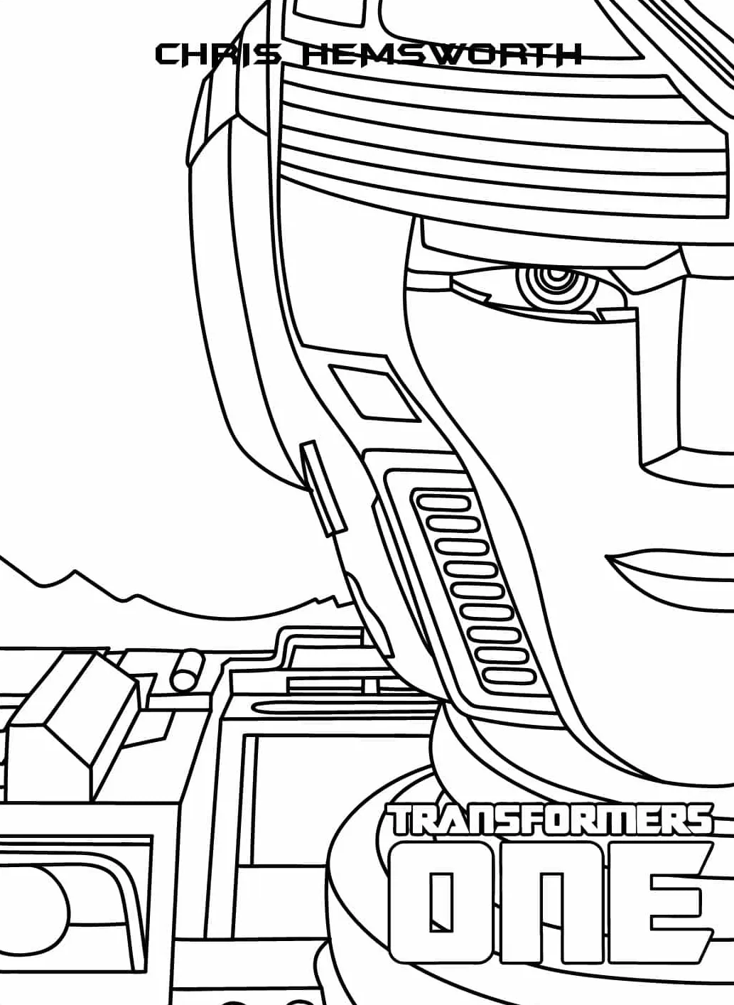 coloriage Transformers One gratuit pour enfants