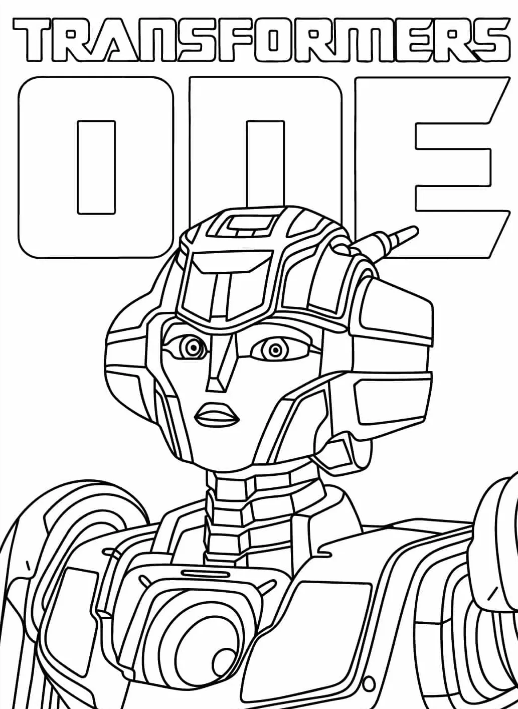 coloriage Transformers One à imprimer gratuitement pdf 1