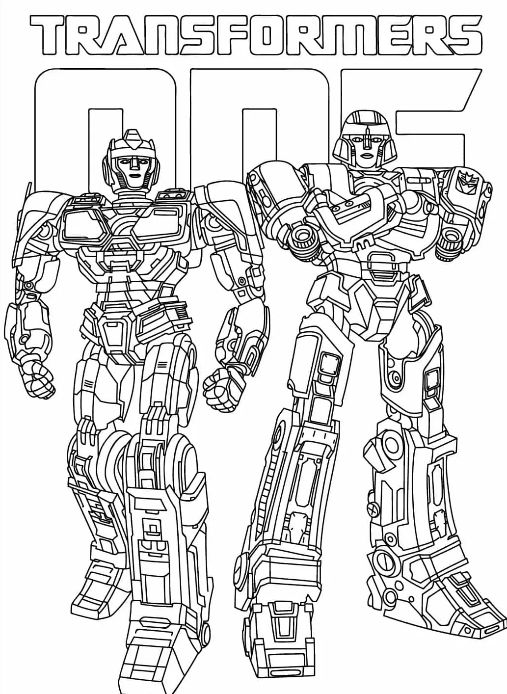 coloriage Transformers One gratuit pour enfants 1