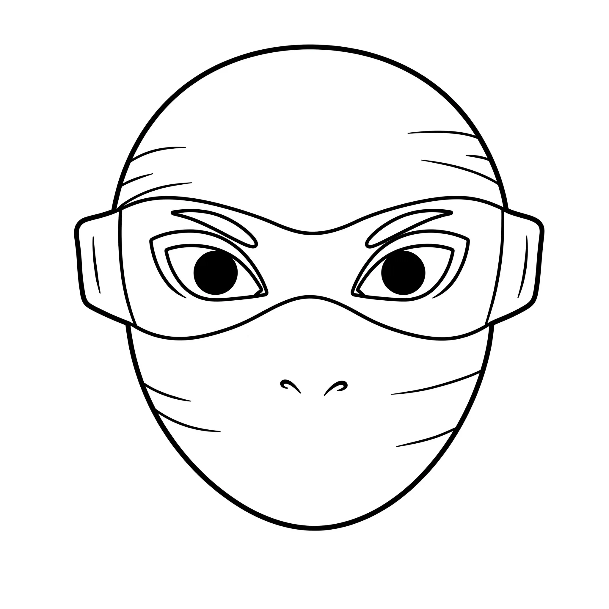 coloriage Un masque de ninja pour enfant a imprimer gratuit