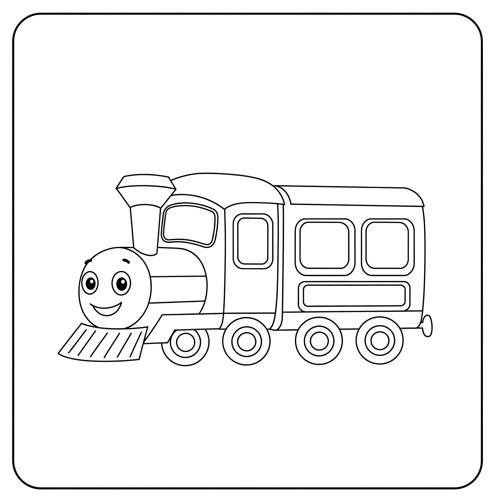 coloriage Un panneau de signalisation de train pour enfant de 2 ans