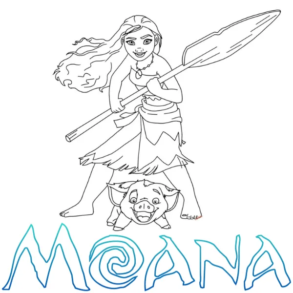 78+ Moana para colorear en línea: explora las islas del Pacífico