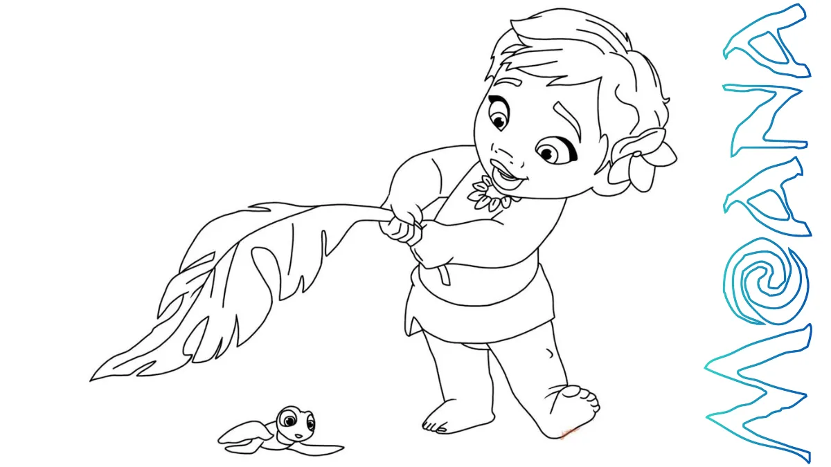 coloriage Vaiana pour enfants à télécharger